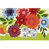 Jellybean flowery garden indoor outdoor accent rug  urban country home decor