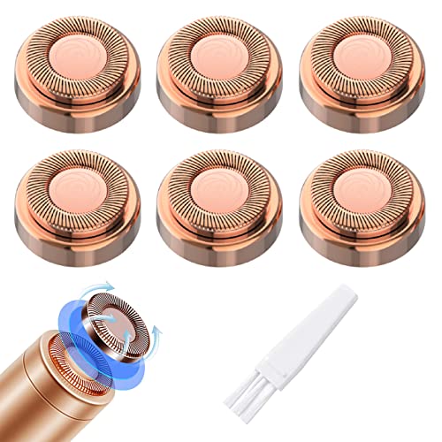 Origin-Joy Facial Hair Remover Replacement Heads for Flawless, Finishing Touch Facial Hair removal tool for Women, As Seen On TV 18K Gold-Plated Rose Gold 6 Count, Generation 1 Single Halo