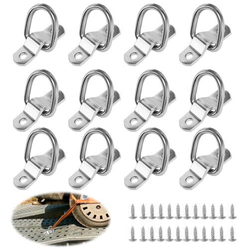 Zurrösen für Anhänger 12 Stück Zurröse D Ring Verzurrösen Anhänger Ösen Anhängerzubehör für LKW Anhänger Boot Camping