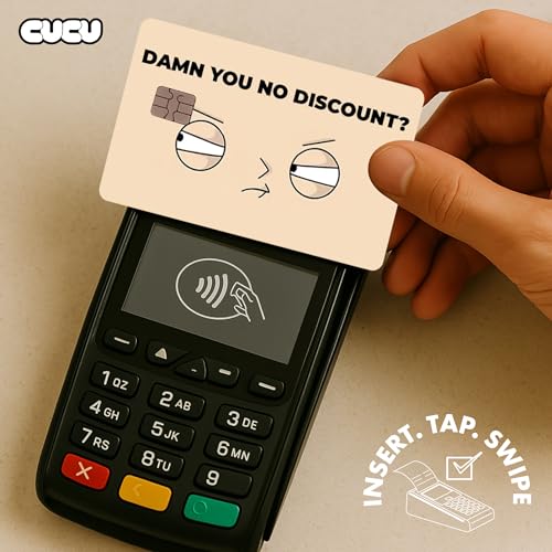 Damn You No Discount Credits Credit Card Skin Debit Card Stickers for Key, Debit, Credit, Bank Card 4PCS Card Skin for Adults4