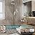 HoliSpa Shower System, Brushed Nickel Shower Faucet Set with 12-Inch Rain Shower Head and Handheld, Wall Mounted High-Pressure Shower Head Combo Set with Shower Valve and Shower Trim, Brushed Nickel