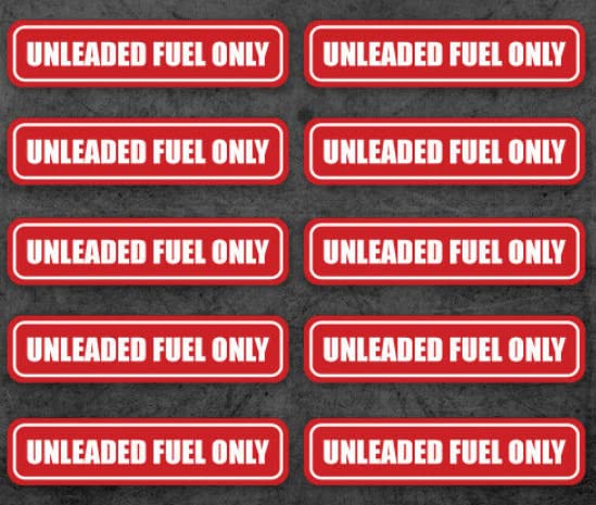 Kramer Unleaded Fuel Only Sticker Decal Label Garage Vehicle Weatherproof Tank 3.25 х 0.75 in. Set of 10