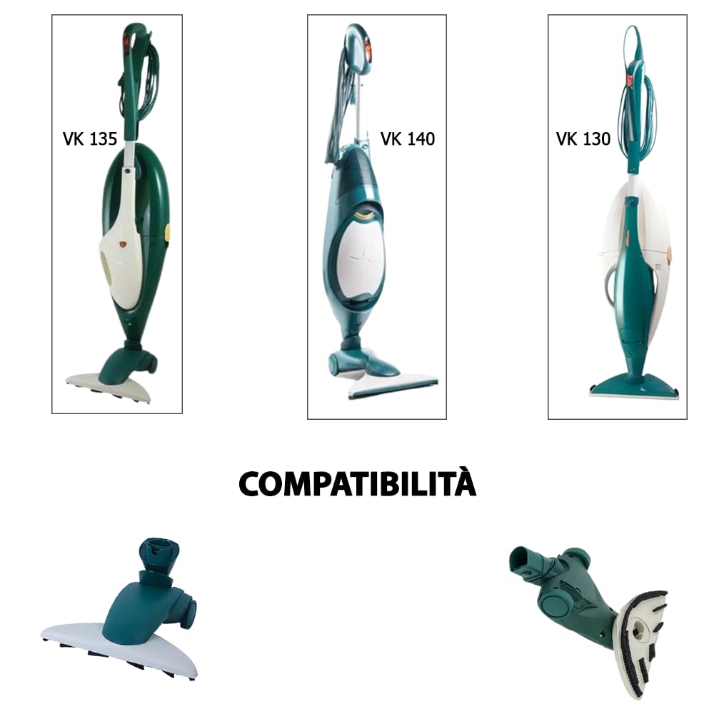 DL SERVICE Spazzola Folletto HD 35 Compatibile con Folletto Vk 135 136 140 150 | Ricambio per Aspirapolvere adattabile in Plastica Resistente