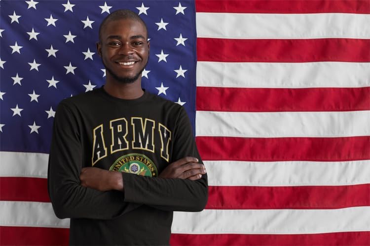 United States Army Long Sleeve T-Shirt Army Crest Patriotic Clothing - Image 4