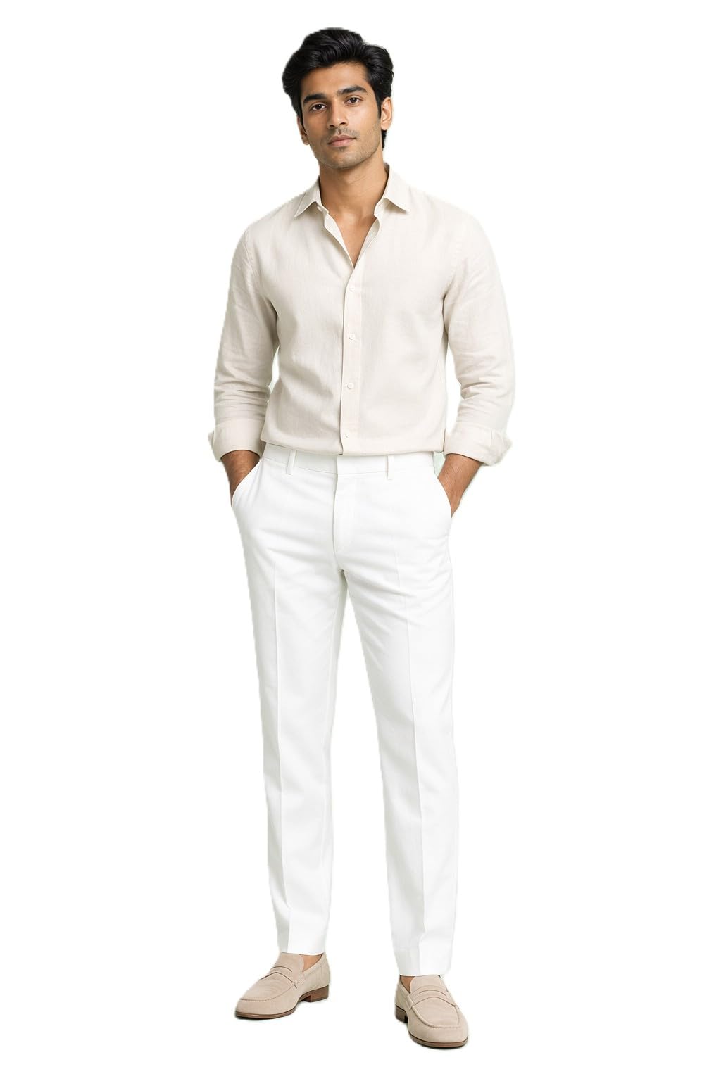 Men Cotton Polo Pants with Hook & Zipper Closure, Festive Bottom Wear, Comfortable Straight Fit Ethnic Trousers for Traditional Outfits-picture-54