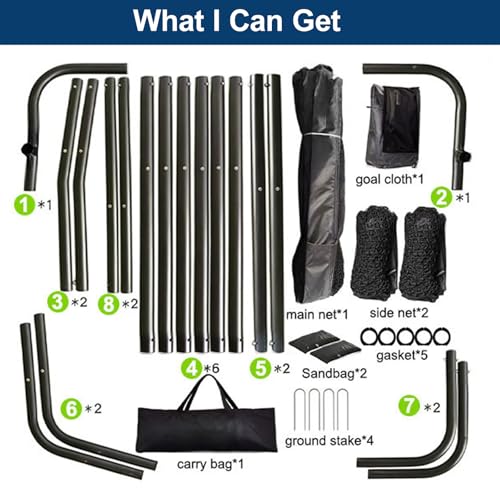 Golf Practice Hitting Net for Backyard Driving Real Balls 10x7ft with Side Barriers, Heavy-Duty Steel Frame Golf Net with Target Cloth & Carry Bag for Garage, Indoor & Outdoor Driving Chipping - image 6