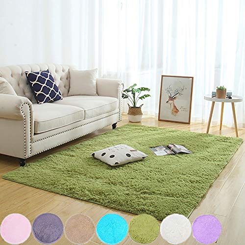 AMCER Teppich 130x190cm, Langflor Hochflor, Pflegeleicht Waschbarer, Für Wohnzimmer, Schlafzimmmer,...