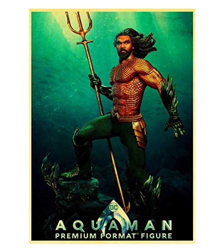 JCYMC Jigsaw Puzzle 1000 Piezas Vintage Poster DC Comics Aquaman Movie Posters Kraft Paper Wall Art...