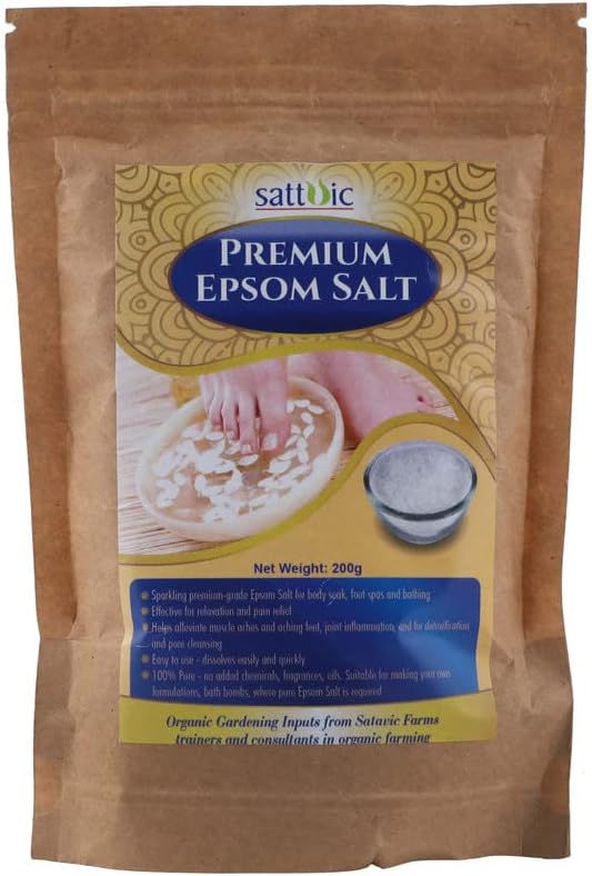 Sattvic Premium Epsom salt - Magnesium Sulphate (200 gm)