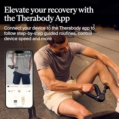 Image of TheraGun Therabody Prime (5th Generation) - Deep Tissue Percussion Therapy Massage Gun - Bluetooth Enabled, Personal Massager for Pain Relief in Neck, Back, Leg, Shoulder and Body (Black)