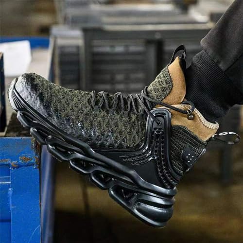 Image of Nutropa Steel Toe Boots for Men Women, Lightweight Work & Safety Shoes Outdoor Protection Footwear Puncture Proof Industrial and Construction Shoes