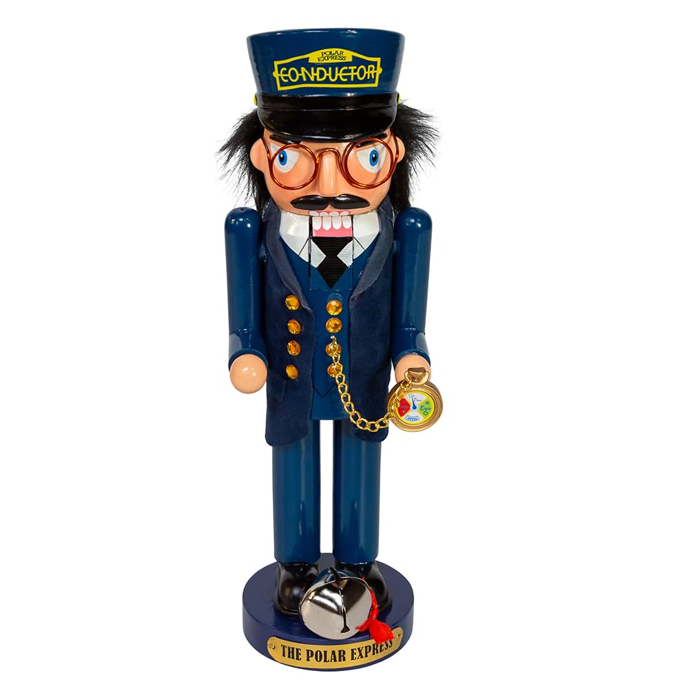 Polar Express Blue 10 Inch Polar Express™ Conductor Nutcracker