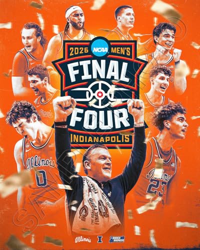 SPORTSPHOTOSUSA 2025-26 Illinois Fighting Illini Regional Champions Final Four 11 x 14 Team Composite Photo
