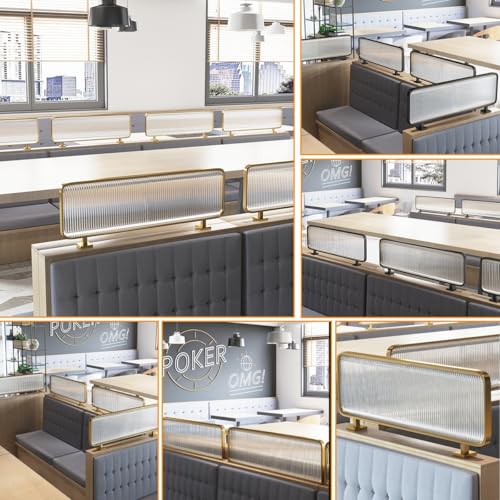 Genérico Mamparas de Vidrio Templado para restaurantes y Bares: Pantallas de Seguridad Negras de 100x60 cm para Zonas de Comedor, Que mejoran la Comodidad y la protección de los Clientes.
