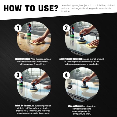 Premium Epoxy Resin Polishing Kit - Epoxy Resin Polishing Compound,for Scratching, Sanding, and Polishing - Image 5