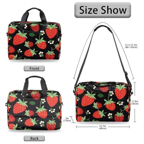 Bolsa para portátil con diseño de fresas 15.6 pulg. miniatura 5