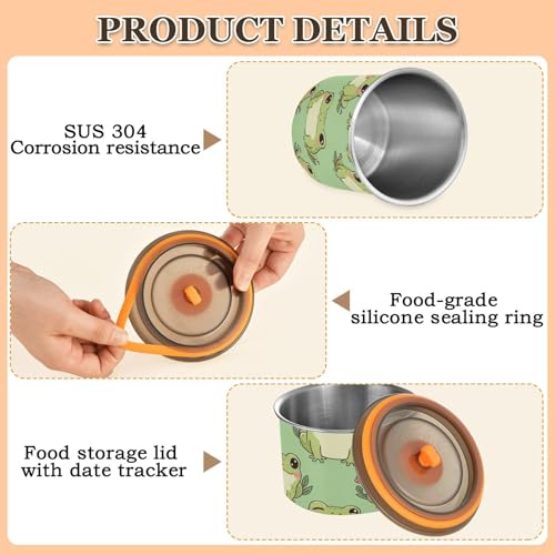 Contenedor hermético para café de acero inoxidable DOMIKING 900 ml miniatura 4