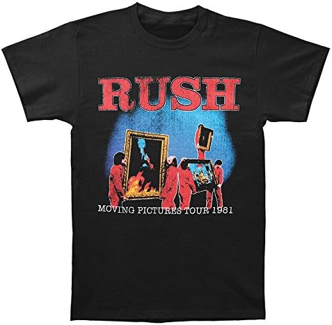 Cyberteez Camiseta Rush Moving Pictures 1981 Tour, Preto, XXG