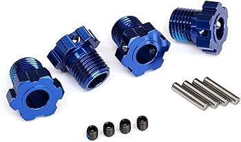 Amazon.com: Traxxas 8654 Aluminum 17Mm Splined Wheel Hubs, Blue