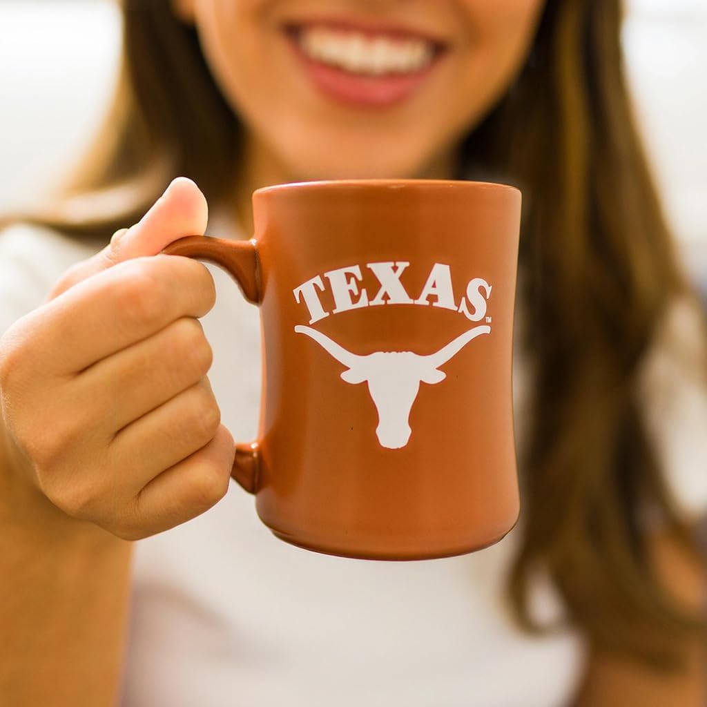 Texas Longhorns Ceramic 16oz Sculpted Mug – Official Team Logo Coffee Cup – Handwash Recommended – Individually Boxed - Image 4