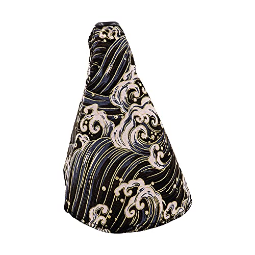 Universal JDM Black Wave Blossom Sakura Shift Boot Cover at/MT Transmission