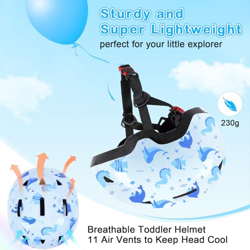 Image of Toddler Helmet, Baby Infant Kids Bike Helmet for Kids Age 1-3 /2-4 /3-5 /5-8 Adjustable Toddler Bike Helmets for Boys Girls for Scooter Skateboard Cycling