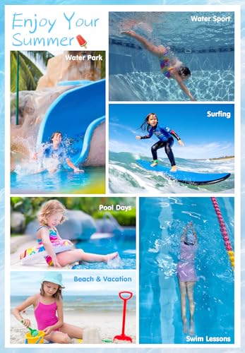 Image of Zando UPF50+ Girls Long Sleeve One Piece Swimsuit with Zipper - Rash Guard for Teens Toddler Kids 2-15 Years