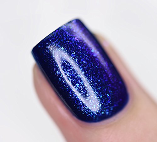 Image of ILNP Abyss - Glowing Blue, Deep Purple Iridescent Topper Nail Polish