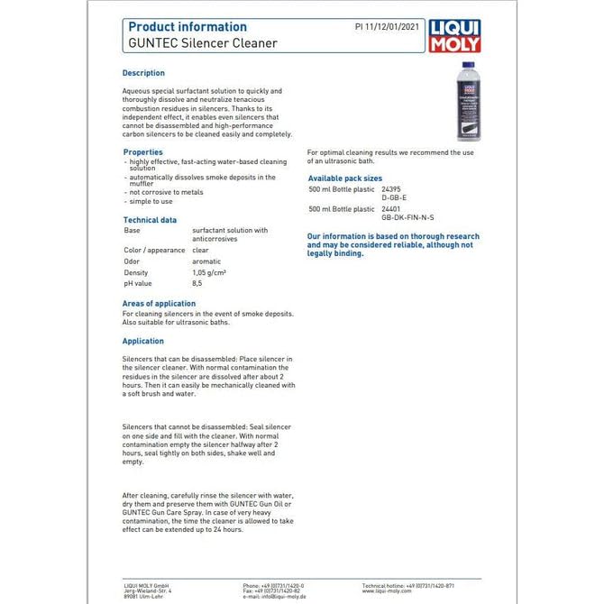 WOL-Limpiador de silenciadores LiquiMoly GUNTEC no corrosivo 500 ml 24395 (2)