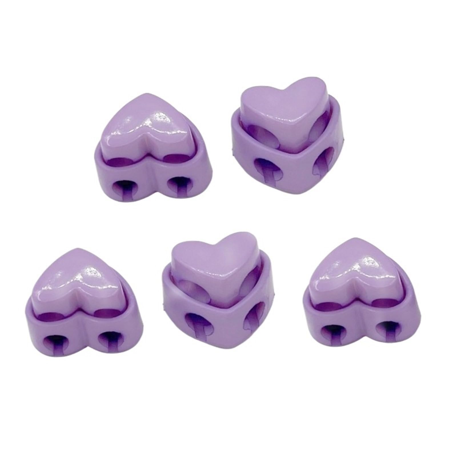 Knitting Needle Stoppers 50Pcs Colorful Knitting Needle Stoppers Heart-Shaped Double Hole Needle Tip Protector DIY Knitting Accessories(Color04)