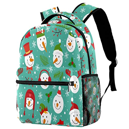 Sac à dos de voyage vert avec porte-bouteille Medium Motif Noël