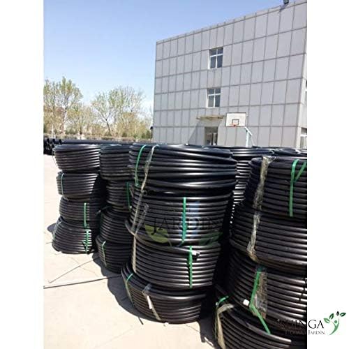 Suinga Tubo acqua potabile 50 mm 10 bar 100 m | Tubo 50 mm PE100 alimentare alta densità | Tubo polietilene fascia blu AENOR, nero