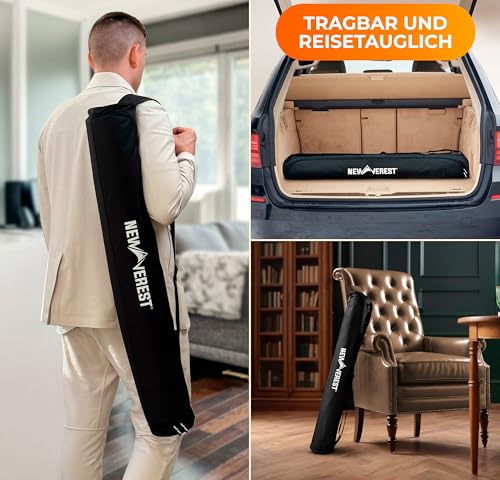 Newverest Blackjack Tischmatte 180 x 90 cm – Casino Tischauflage für Spielabende zu Hause mit Freunden | Poker- & Blackjack- Matte mit Reißverschlusstasche, 8 Untersetzer & Geschenkbox
