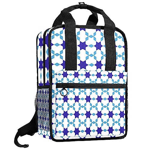 Sac à dos enfants motif étoiles abstrait multicolore de 35.5 cm avec bretelles réglables