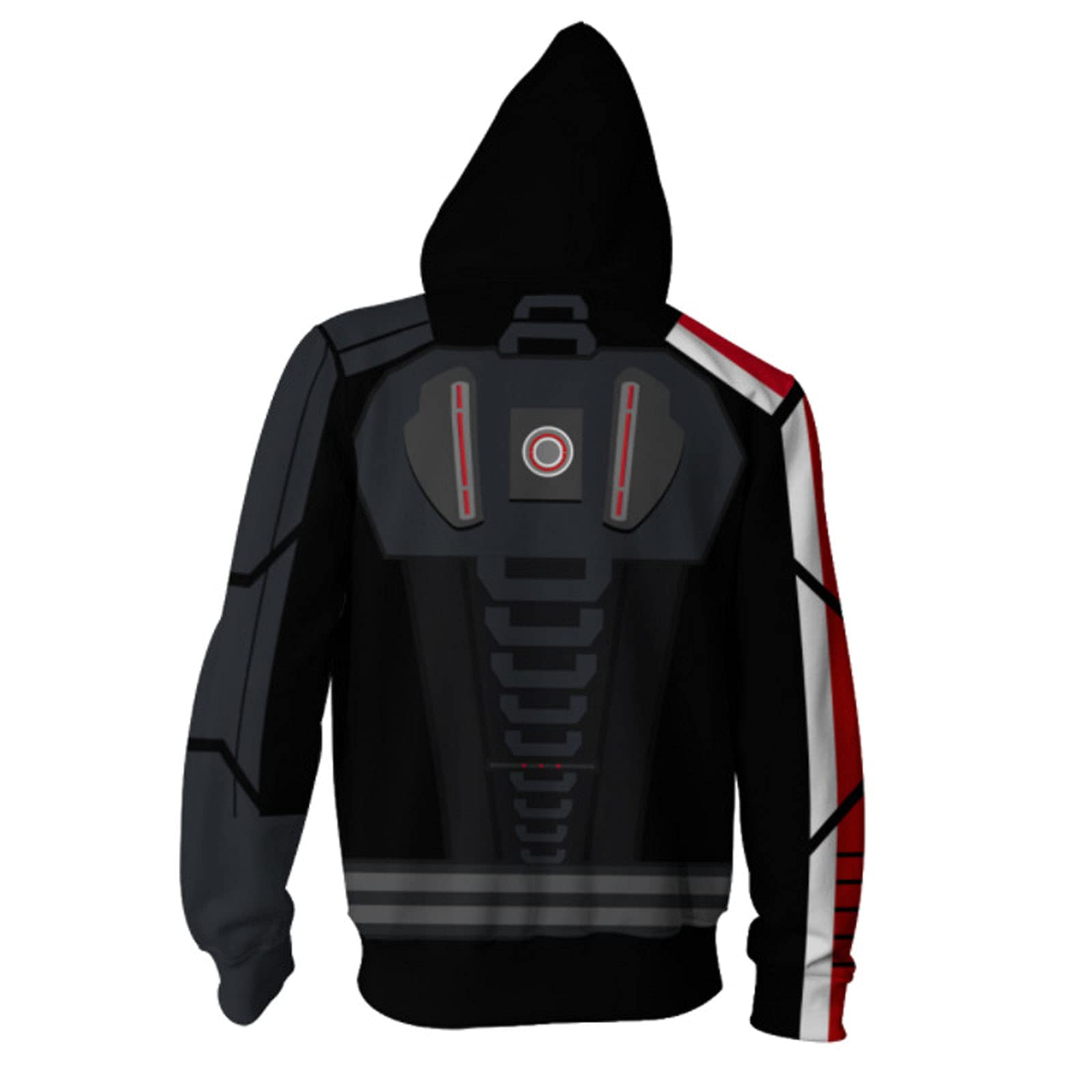Mass Effect N7 Felpa con Cappuccio e Zip da Uomo S-5Xl, Cosplay Cappotto Maniche Lunghe,Giacca Classica e Casual