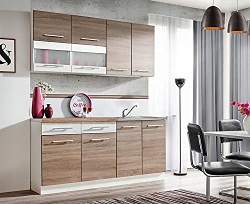  Zante 180  Cucina Moderna Completa 1,8m  6 Pezzi + Piano di Lavoro Inclusi  Set di mobili da Cucina lineare