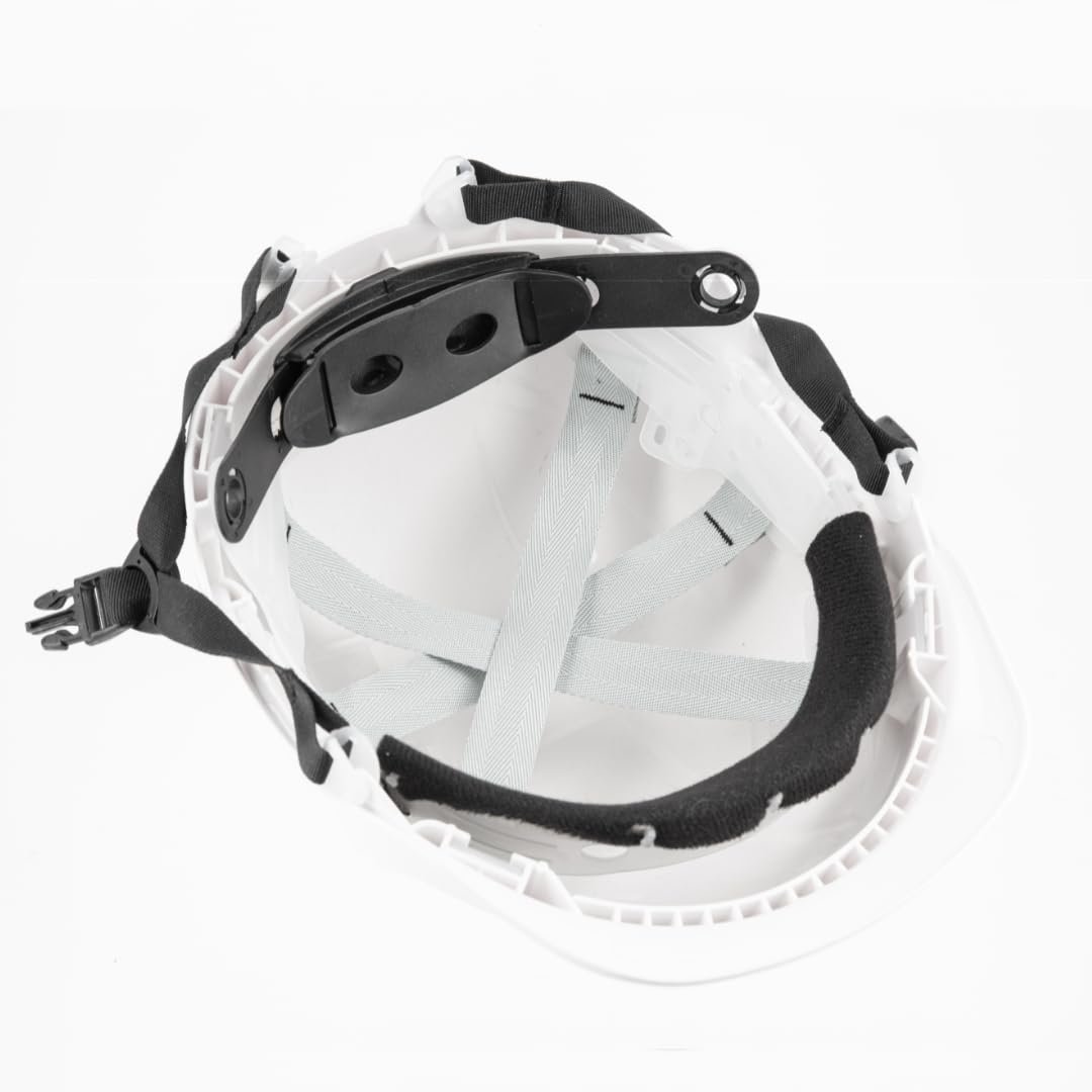 HÖGERT TECHNIK Casque de protection, casque de chantier en ABS, EN 397, système à cliquet, ventilation, mentonnière, casque de travail pour chantier et industrie, casque de sécurité réglable