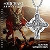 KINGWHYTE Cross Necklace 925 Sterling Silver Saint Michael Pendant Medal Religious Jewellery Gifts for Women Men with Stainless Steel Chain #1