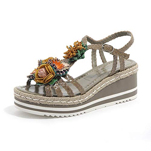 PONS QUINTANA Scarpe Donna 8390 Padova Alga Zeppa 6 PE21