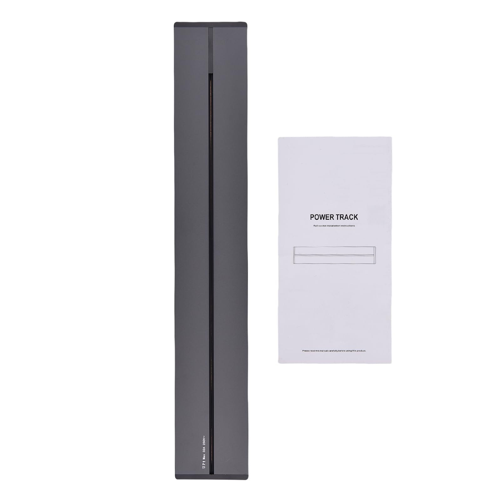 Removable Track Socket, 8000W High Load Capacity Aluminum Alloy Sliding Rail Track, for Kitchen Dining Room Bedroom (Grey)