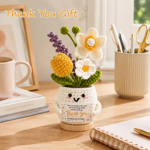 Thank You Gifts for Women, Crochet Orchid Flower, Emotional Support Crochet - Image 2