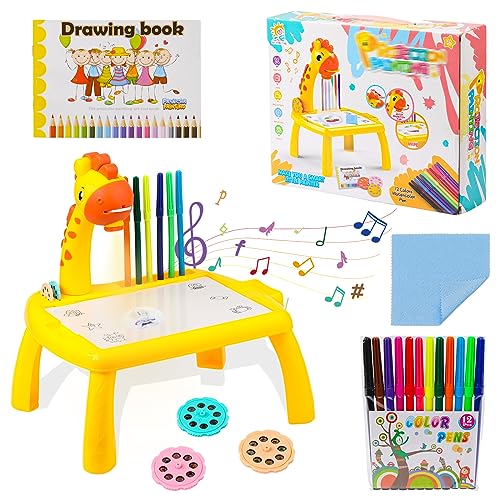 Opiniones de Juegos de dibujo más recomendados. 50 XIAOYANGKEJI Proyector de Dibujo, Artes y Manualidades, Tableros de Dibujo de Proyector Infantil Educativo para Niños con Luces y Música, Escritorio Aprenden a Dibujar para...