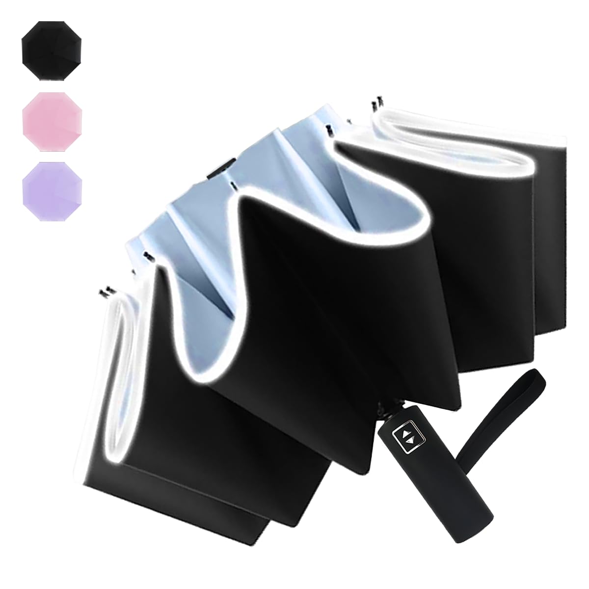 Automatic Umbrella Windproof Lightweight Strong Compact UV Protection Rain Travel Umbrellas Collapsible Backpack Umbrella Suit For Adult