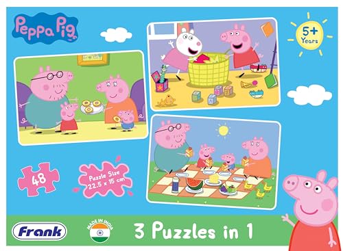 Image of Frank Peppa Pig Jigsaw Puzzle (24 Pieces) for Kids 3 Years & Above - Fun & Challenging Brain Booster Game Designed for Enhanced Focus and Memory Skills - 60403