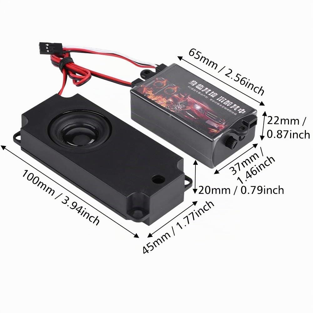 Ejoyous RC Auto Motor Sound Simulator, Soundgenerator Auto RC Car Engine Sound Simulierter mit 1 Lautsprecher für 1/10 Fahrzeugmodelle