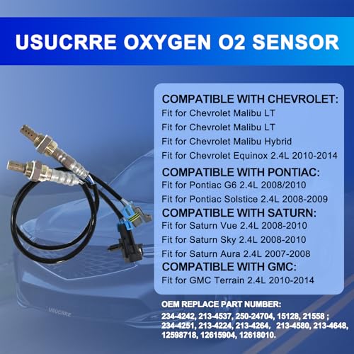 Sensor de oxígeno 2Pcs O2 Usucrre para Chevy Equinox 2.4L miniatura 2