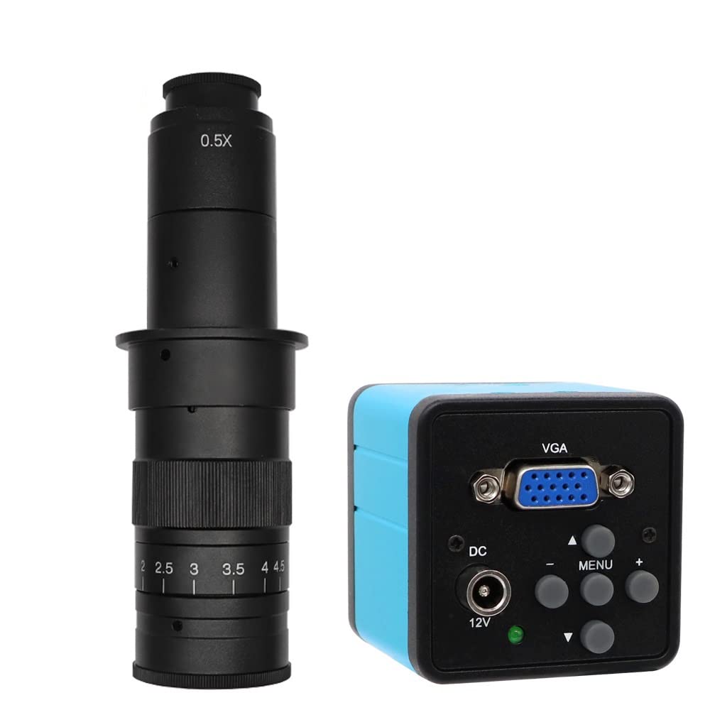 Zestaw akcesoriów do mikroskopu z regulowanym powiększeniem (130x, 200x, 250x), zoom, obiektyw C-Mount, Full HD, VGA, USB, przemysłowe wideo, cyfrowy mikroskop, mikros CMOS