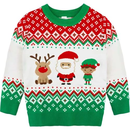 Toddler Boys Santa Claus Sweater Kids Ugly Xmas Outfits Babby Knit Christmas Pullover Holiday Reindeer Clothes Tops 4 Years