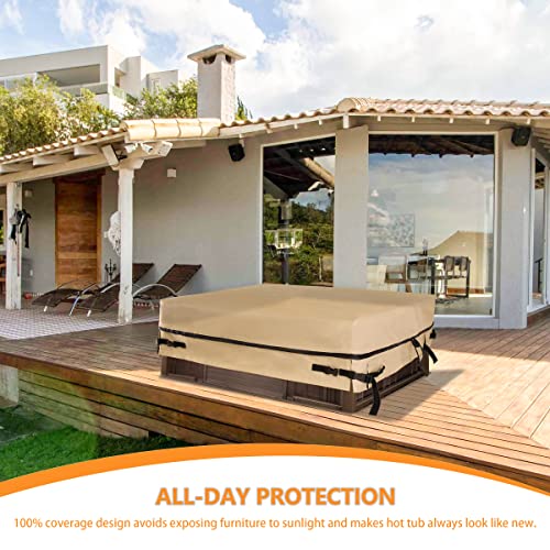 Himal Square Hot Tub Cover - Heavy Duty 600D Polyester Waterproof,Uv Protection Spa Cover For Hot Tub,85 X 85 Inch #TOP4