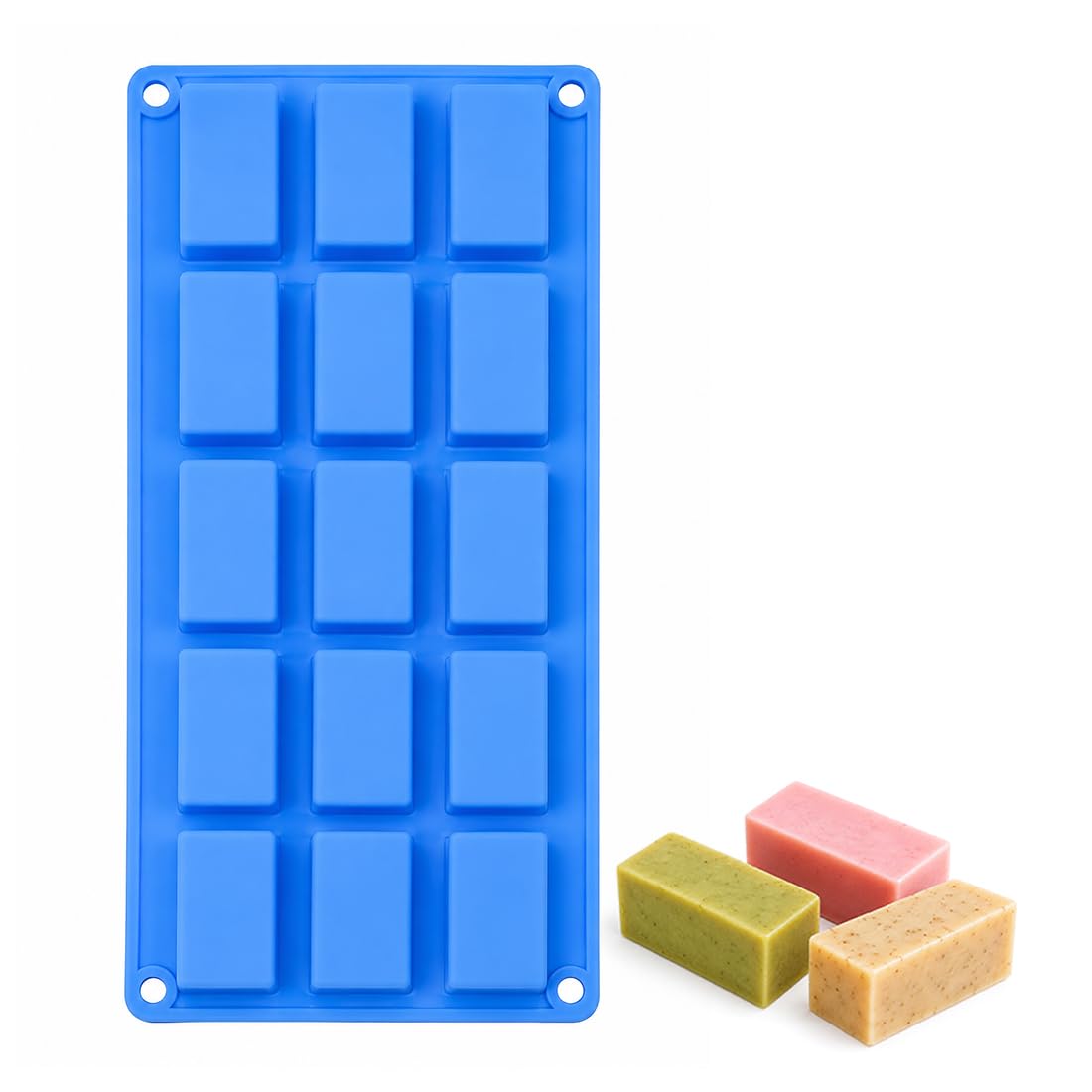 15 Cavity Rectangle Soap Mould for Handmade Soap Bars, Silicone Soap Making Mould, Reusable Non-Stick DIY Bath Soap, Lotion Bar, Wax Melt & Resin Casting Mould-image-35